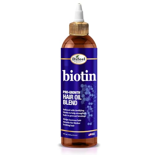 Image of Difeel Biotin Pro-Growth Hair Oil Blend 8 ounce - Volumizing and Thickening