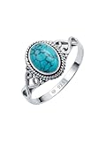 💜 Fabrication soignée : 💜 Le cadre est entouré d'une vrille finement travaillée de fil d'argent enroulé, ce qui donne à la bague turquoise un aspect romantique et ludique.