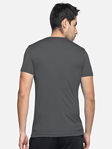 Image of BULLMER Solid Cotton Blended Half Sleeve Round Neck Tshirt for Men