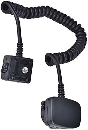 Off-Camera TTL Flash Sync Cord, TTL Off-Camera Flash Shoe Cord Extended, TTL Off-Camera Flash Sync Extension Cord with Auxiliary Light for Nikon Hot Shoe 1.4m Photography Accessory Black
