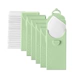 LastTissue® Pañuelos de algodón reutilizables, paquete de 6 | Pañuelos faciales y de bolsillo para hombres y mujeres – Pañuelos faciales lavables con estuche de almacenamiento - Verde