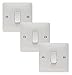 Price comparison product image Hager 10AX 1 Gang 1 Way Wall Switch - Sollysta Range (3 Pack)