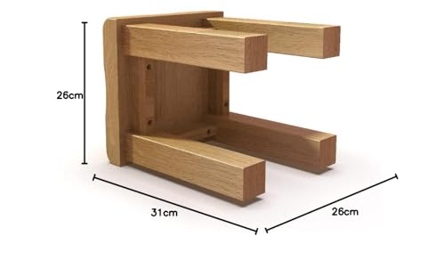 Tabouret de cuisine en bois massif avec finitions classiques - 3