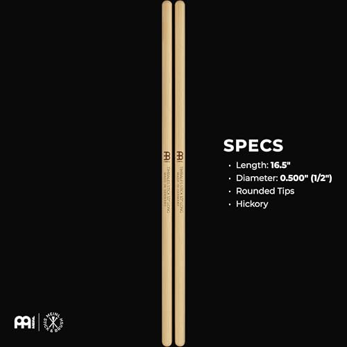 Image of Timbale Sticks Long, Pair, 1 /2 inch - American Hickory Percussion Drumsticks - MADE IN GERMANY