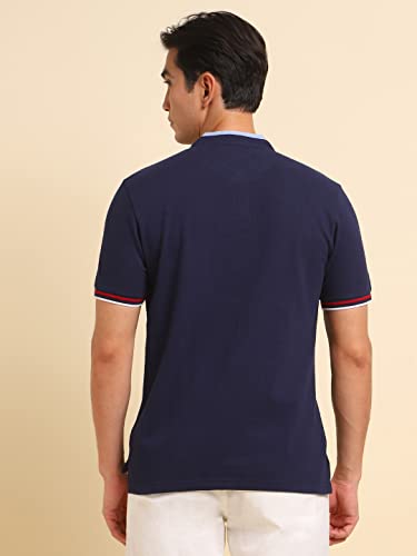 Image of Dennis Lingo Men's Cotton Slim Fit Mandarin T-Shirt