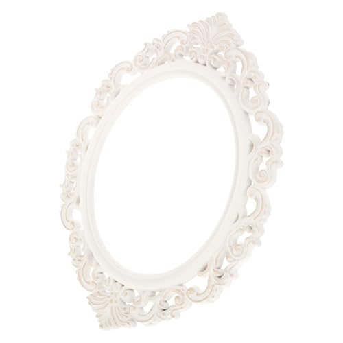 Tofficu Marco de Fotos Vintage Antiguo de Resina Marco Ovalado Europeo para Exhibir Fotos Decoración de Mesa Accesorio Decorativo para Hogar Dormitorio Sala de Comedor Oficina 40 X 29,5 X 1,1 Cm