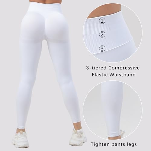 Workout Leggings Seamless Butt Lifting Women's Leggings Tummy Control High Waist Stretchy Yoga Pants for Gym Running4