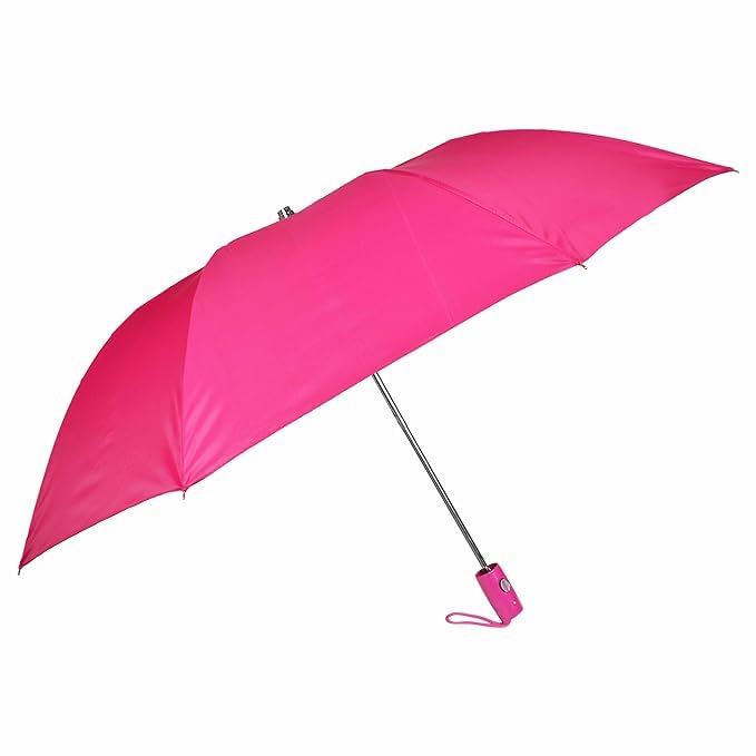 The Decor Affair 1 Pcs 21-Inch Umbrella for Sun and Rain - Empowering Both Knights and Maidens Against Nature's Fury with Unmatched Grace and Style (Rani Pink)