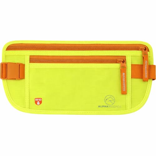 Image of Alpha Keeper Money Belt for Travel Hidden Under Clothes - RFID Blocking Passport Holder & Slim Waist Wallet Pouch for Women & Men, Anti-Theft Travel Accessories