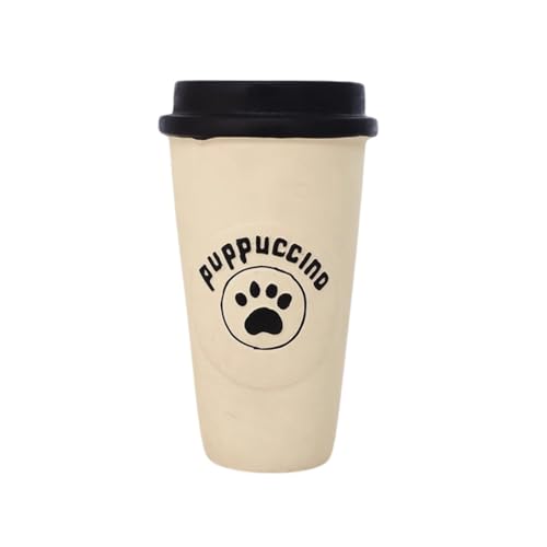 Juguete mordible para perros con forma de taza de café