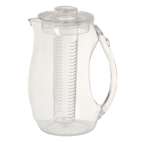 Lonrtesw Jarra de Agua de Frutas de 2,5 L con Tapa Extraíble y Varilla Infusora. Ideal para Bebidas como Limonada, Zumo y Té Helado.