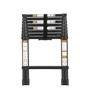 伸縮はしご 梯子 アルミ製 伸縮はしご2.6m 安全ロック 収納   軽量 はしご 伸縮 梯子 伸縮はしご ハシゴ アルミ 製 便利 保証付き