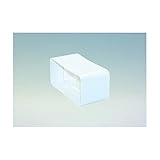 Verbindungsstück Muffe für Flachkanal/Vierkantrohr in Weiß für 150er Abluftsystem eckig Abluft