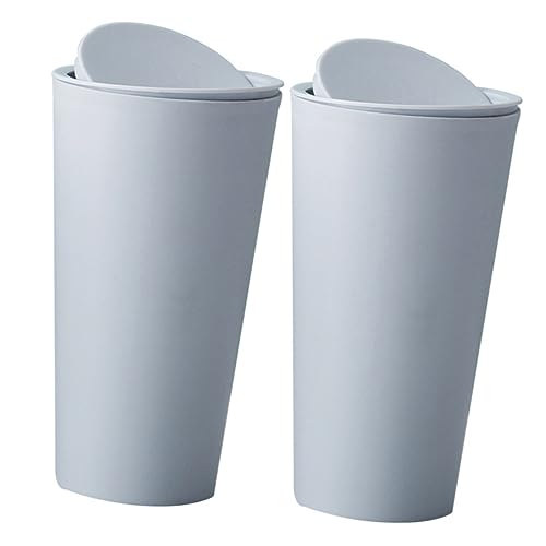 DIKACA 2 Piezas cubo de basura pequeño encimera humano cubo de basura del coche azul Papelera práctica Papelera dormitorio papeleras contenedor de escritorio bote de basura de escritorio