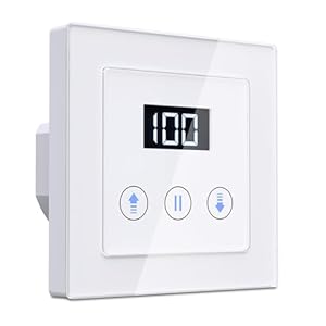 Allevoi Wlan Rolladenschalter, Smart Jalousieschalter Kompatibel mit Alexa/Google Home, Rolladensteuerung mit Prozentuale Anzeige, Benötigt Nullleiter