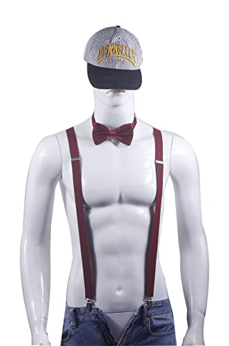 Image of Men's Suspenders Bowtie Set Elastic Y Shape Style Women's Suspenders Bowtie For Wedding&Formal Events