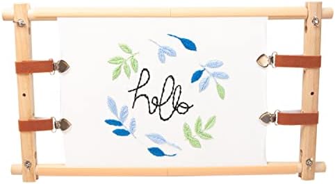 Lampstop Needlepoint Embroidery Tapestry Scroll Frame, Beech Wood Frames for Cross Stitch Quilting Hoop Stand Stitching Frame for Sewing (21"x12")