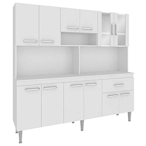 Cozinha Compacta 12 Portas 1 Gaveta Amanda Espresso Móveis Branco