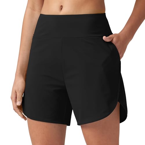 Willit Women's 5" Swim Shorts with Liner Pockets High Waisted Quick Dry Swimming Board Shorts for Women Beach UPF 50+2