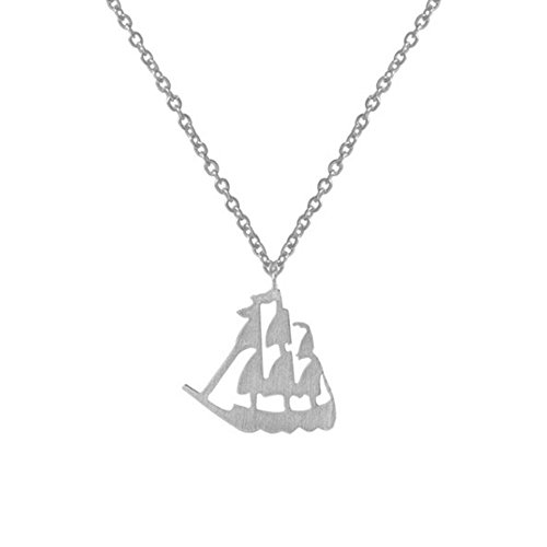 Sailboat Necklace Simple Boat Pendant Jewelry Chocker Lucky Gift for