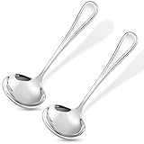 KEAWELL Premium 7.1' Verona Gravy Ladle, 18/10 Stainless Steel, Heavy-Duty with Deep Bowl, High-Polished Finish, Ergonomic Handle for Smooth Pouring, Dishwasher Safe (2, 7.1' Gravy Ladle)