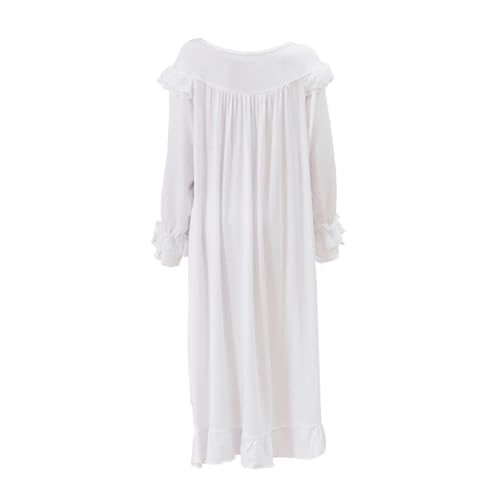 Girls White Nightgown Bertha Collar Dress2