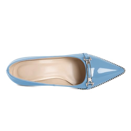 Image of Women's High Heel Pumps Stiletto Heel Pumps for Women Pointed Toe Heels Elegant Classic 3.5 Inch Beaded Pumps