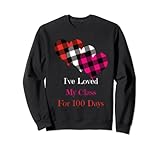 Photo Gallery ho amato my class for 100 days buffalo plaid hearts design felpa Photo Gallery ho amato my class for 100 days buffalo plaid hearts design felpa