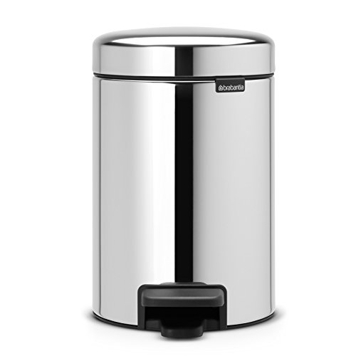 Brabantia 113147 - Pattumiera con Pedale, Argento