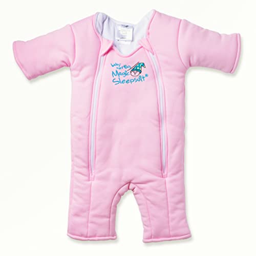 Image of Baby Merlin's Magic Sleepsuit - 100% Cotton Baby Transition Swaddle - Baby Sleep Suit - Pink - 3-6 Months
