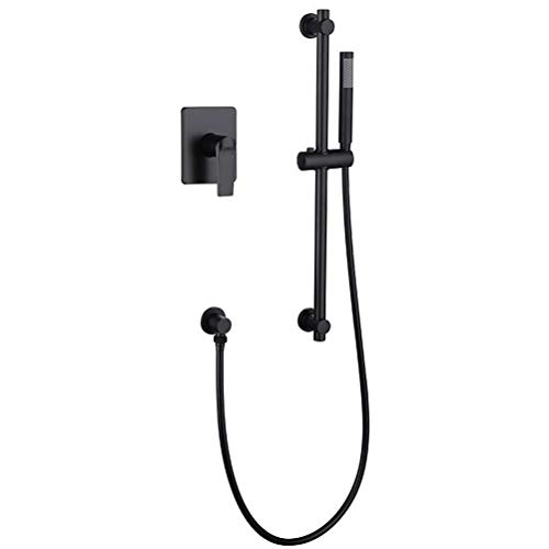 Robinet salle de bains noir avec douche à main pour rituel bien-être quotidien
