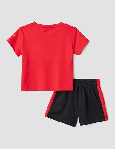 Image of Nike Baby Dri-FIT Swoosh Logo T-Shirt and Mesh Shorts 2-Piece Outfit Set