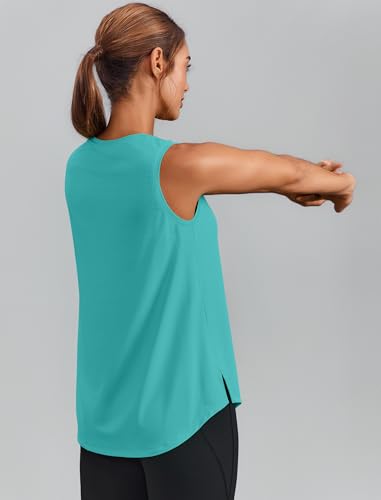 Image of PINSPARK Workout Tank Tops for Women UPF 50+ Side Slits Athletic Gym Shirt