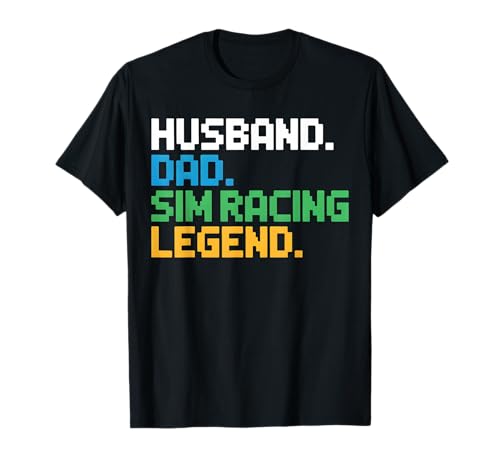 Marido Papá Sim Racing Legend Esport Car Racing Sim Divertido Camiseta