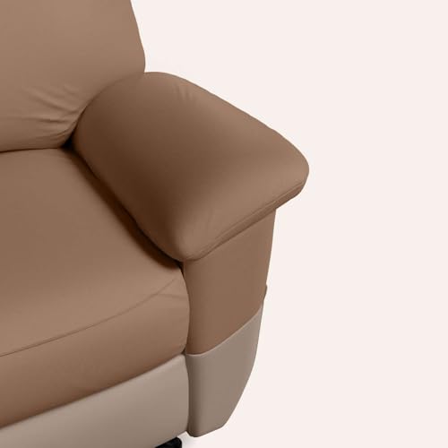 Image of Interio by Godrej Recliner, Nurest Manual 1 Seater Fabric Recliner with USB Port, 3-Years Warranty (Tan and Peanut)