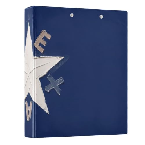 Classeur rigide Peystean de 3,8 cm, finition premium avec motif De Zavala