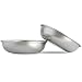 Basis Pet Made in the USA Low Profile Stainless Steel Cat Dish, 2 Pack