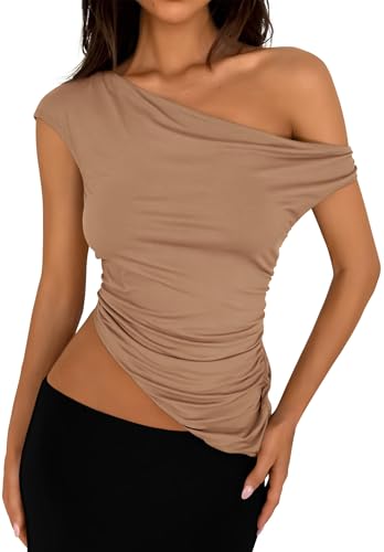 Save 25% on PRETTYGARDEN Off Shoulder Y2K Tank Top - Code KJVFZ2XO