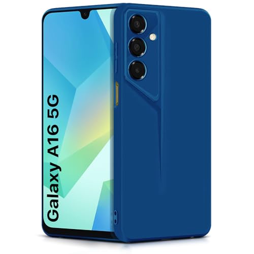 Image of WOW IMAGINE Slim Back Cover for Samsung Galaxy A16 5G | Blade Series Ultra Thin Case with Lightweight Design | Camera Protection | Soft Matte Silicone Flexible Mobile Case - Blue