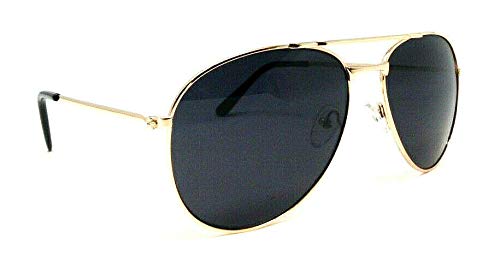 Black & Gold Pilot Aviator Sunglasses2
