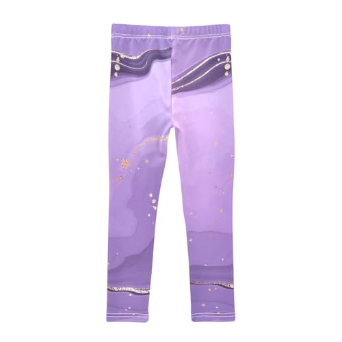 Purple Marble Texture Gold Kids Girls Shorts Cotton Cartwheel Shorts Outfits Clothes for Beach2