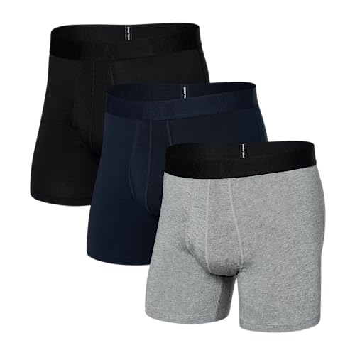 SAXX Underwear Co. Men's Underwear with Pouch Droptemp Cooling Cotton Boxer Brief 3Pk