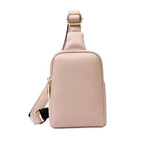 Riñonera de pecho compacta doble bolsillo Amosfun color rosa 7