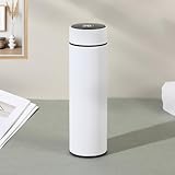 Generic Upgraded Stainless Steel Insulated Water Bottle with LED Temperature Display, 24 Hrs Hot/Cold, Tea Infuser, Coffee Thermos, 107.5 in (White)