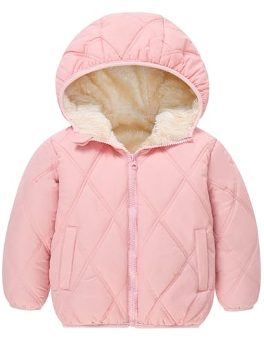 Baby Girls Winter Coat Toddler Puffer Jackets Fleece Outwear 12M-5T