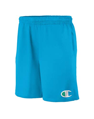 Champion Men's Graphic Jersey Short, Deep Blue Water, Large