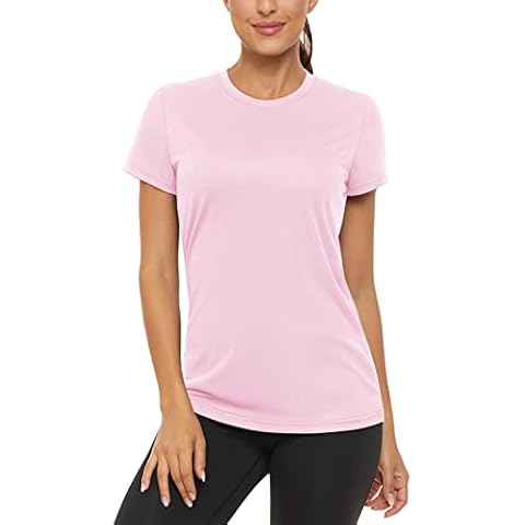 TACVASEN Sport Tops for Women Short Sleeve Yoga Shirts Lightweight Gym Training Shirts Quick Dry Breathable Running Tops Cover