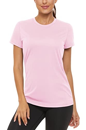 TACVASEN T-Shirt à Manches Courtes pour Femmes Protection Solaire UPF 50+ Léger Décontracté UV Protection