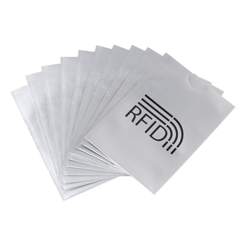 RFID Blocking Card wallet Set of 10 Secure Sleeves Against Digital Pickpocketing(B)3