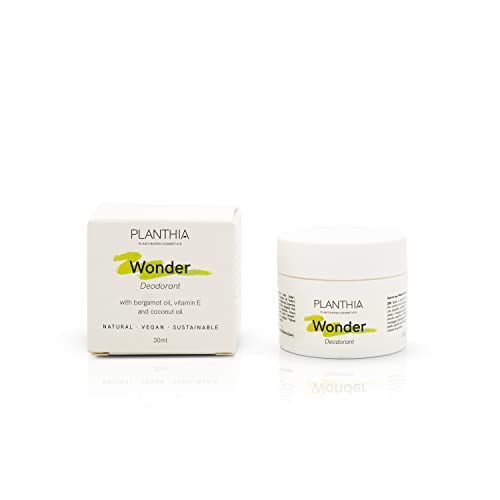 Desodorante en Crema Antitranspirante WONDER - PLANTHIA - Sin aluminio - Elimina eficazmente todos los olores - Hasta 72h de duración - Con Vitamina E y Aceite de Bergamota - Vegano y 100% Natural Cover